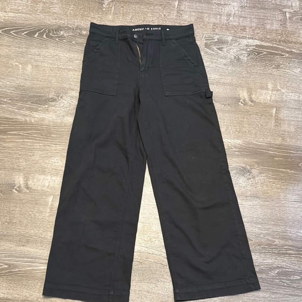 Women’s American Eagle Stretch Super-High Rise Baggy Wide Leg Jeans NWOT